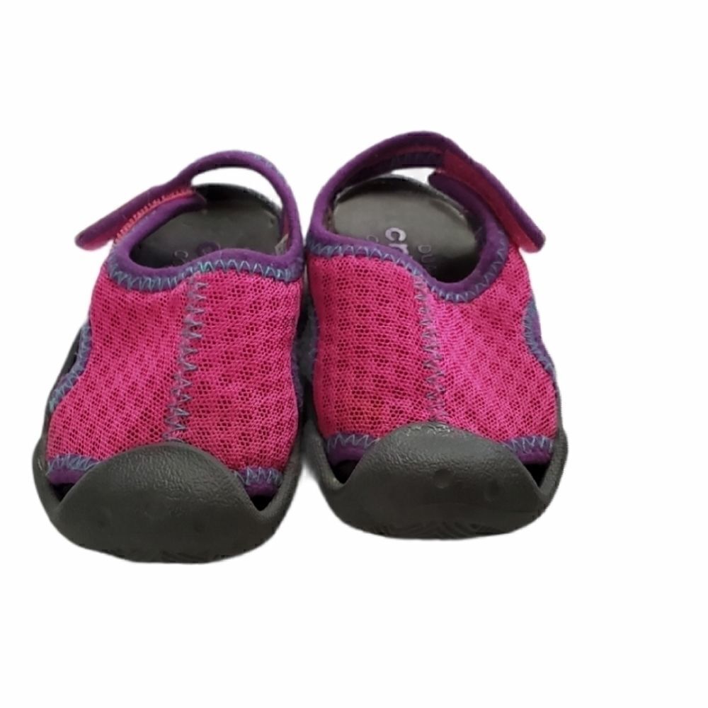 Crocs Pink & Gray Swiftwater Pool Slides Sandals